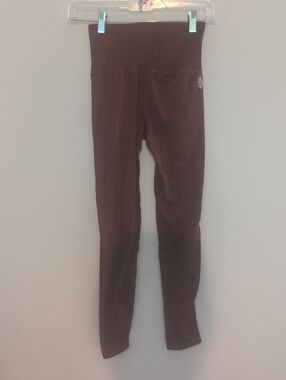 Free People Movement Ribbed High-Waist Leggings - Marron